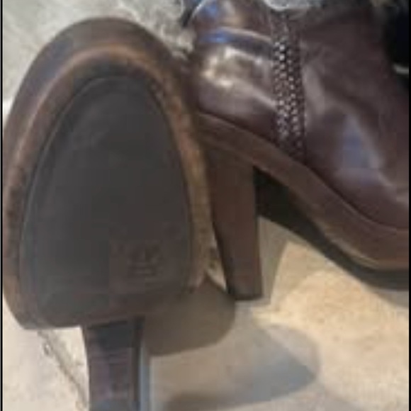 Cole Haan Brown and Cream Fur Boots - Picture 3 of 4